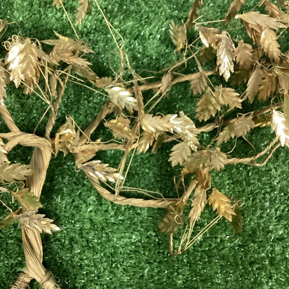 2 Vintage Gold Leaf Tree Wall Decor